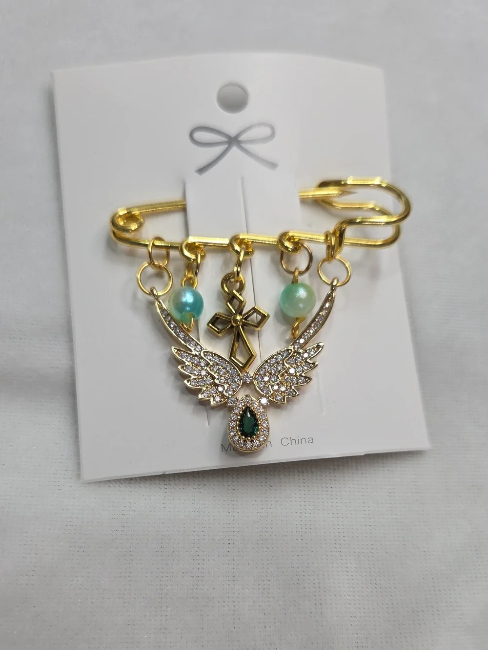 Hand Crafted Kilt Pin Brooch Elegant Beads Retro Vintage Style Unique Trendy NEW